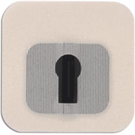 Uni-Patch 174C-LT 3 In. X 3 In. Tape Patches With Keyhole; Low Tac; Tan Tricot 100 Per Pkg